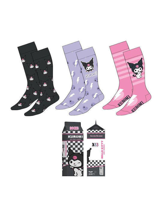 Cerda Hello Kitty Kuromi Herren Mehrfarbige Socken 3er Pack