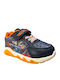 Kids Sneakers with Hoop & Loop Closure and Lights Blue