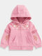 Kids Sweatshirt Cardigan with Hood Pink