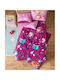 Kentia Hans Set Kinderbettbezug Einzel mit Kissenbezug Baumwolle Lila 165x245cm
