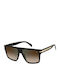 David Beckham Men's Sunglasses with Black Plastic Frame and Brown Gradient Mirror Lens DB 7149/S 807/QY