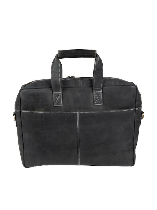Leather Men's Briefcase Black