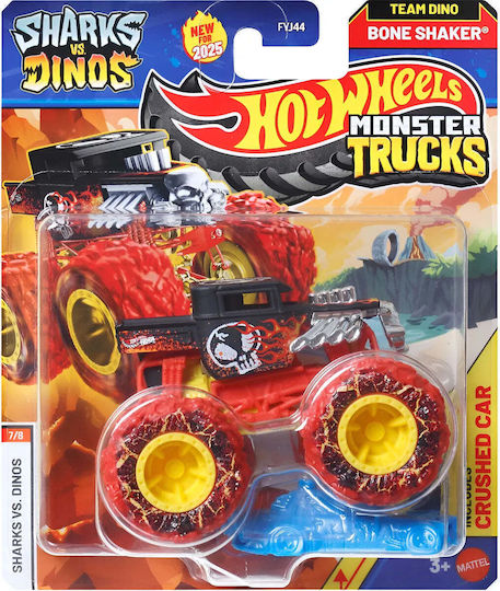 Mattel Monster Toy Car 1:64 Monster Truck Bone Shaker for 3++