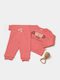 Kids Sweatpants Set Coral 2pcs