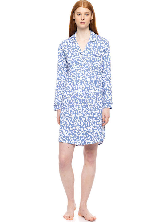 Pink Label Winter Women's Nightdress Dream Blue