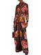 Women's High-waisted Fabric Trousers Floral