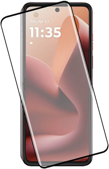 Techwave 5D Пълно лепило Закалено стъкло за цялото лице Черен (Motorola Edge 60 Pro)