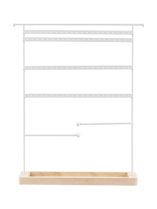 Etoile Σταντ Κοσμημάτων Μεταλλικό Λευκό 31x9.5x37cm