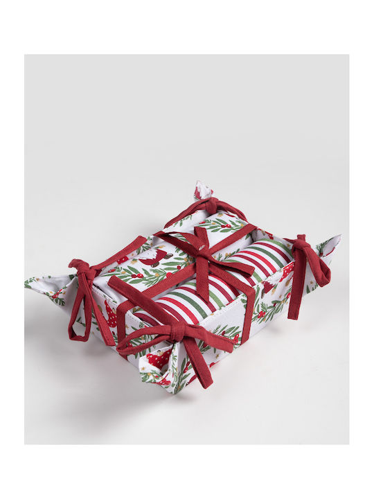 Silk Fashion Set Christmas Bread Baskets L65xW40cm. 2pcs