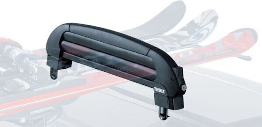 Thule Snowpro 745 Aluminum Roof Ski Snowboard Rack 4 Skis 2 Snowboards