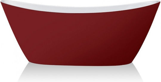 Inter Ceramic Acrylic Freestanding Bathtub 170x81cm Red