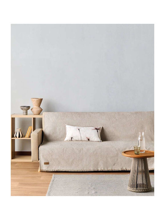 Kentia Kentia Zweisitzer-Sofa Überwurf Chenille 180x250cm Ecru