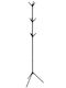 General Trade Καλόγερος Μεταλλικός Μαύρος 170cm