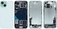 Apple iPhone 15 Full Housing All Parts Vibra NFC Charging Connector Power Volume Flash Flex SIM Tray Green Grade A