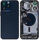 Apple iPhone 15 Pro Max Full Housing All Parts Vibra NFC Charging Connector Power Volume Flash Flex SIM Tray Blue Titanium Gr.a