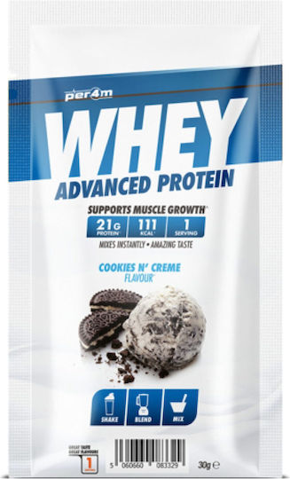 Per4m Whey Advanced Πρωτεΐνη Ορού Γάλακτος με Γεύση Cookies & Cream 30gr