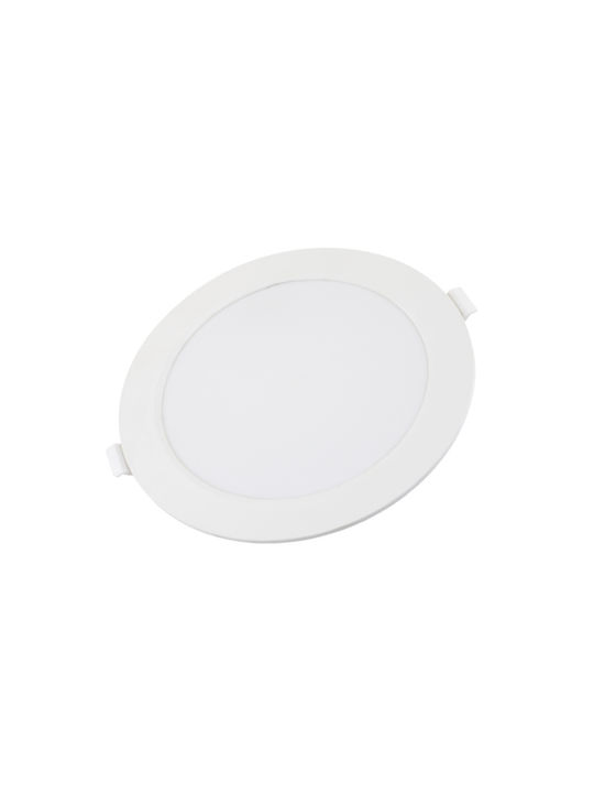 Optonica Round Recessed Spot with Integrated LED and Natural White Light White 1pcs