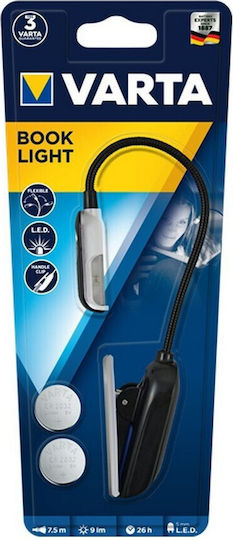 Varta LED-Buchlicht mit Klemme Schwarz