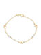 Goldjewels Kids Bracelet Chain Stars Pearls from Gold 14K