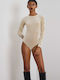 Mamoush Charlotte Velvet Bodysuit Off White 186528