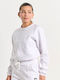 Изрязан Дамски Суитшърт White