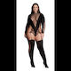 Kalyke Xxiii Bodysuit V-Turtleneck Plus Size Black