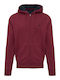 Sweatshirt with Hood Burgundy