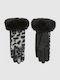 Women's Fleece Touch Gloves with Fur Gray