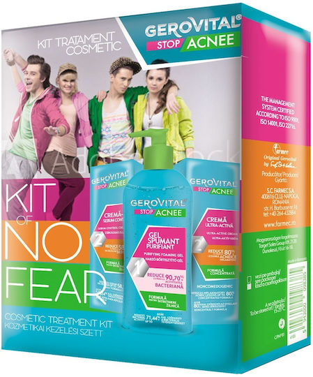 Gerovital Kit Of No Fear Skin Care Set for against Acne 2pcs