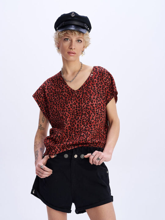 Cloud9 by L Water Flow T-Shirt Red