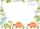 Baptism Placemat Dinosaurs 19054s