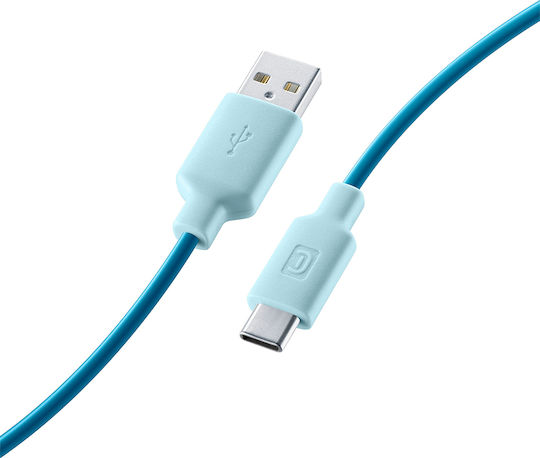 Cellular Line Regular USB 2.0 Cablu USB-C bărbătesc - USB-A Albastru 1m