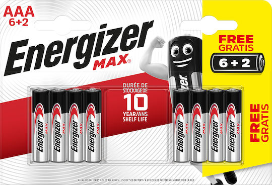 Energizer Alkaline Batteries AAA 1.5V 6pcs