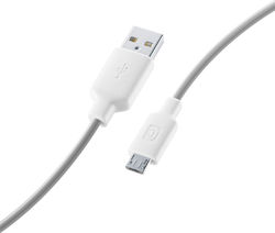 Cellular Line Regular USB 2.0 σε micro USB 1m Λευκό