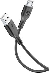 Cellular Line Regular USB 2.0 σε micro USB 3m Μαύρο