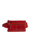 Leather Waist Bag Red