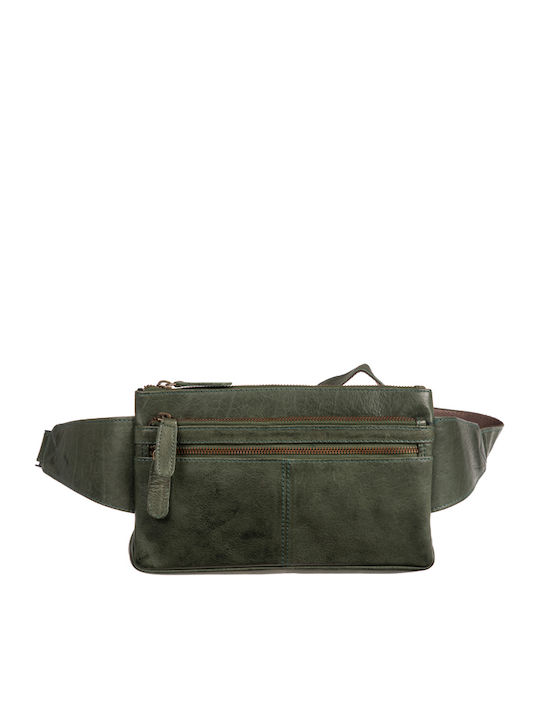 Leather Waist Bag Green