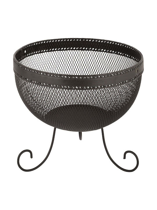 Hermia Obstschale Metallisch Schwarz 25.5x25.5x14cm
