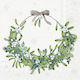Decoupage Napkin 1 Piece Holly Wreath
