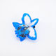 Plastik Haarspangen Orchideen-Blau