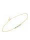 Art d or Women's Bracelet Chain made of Gold 9K with Zircon