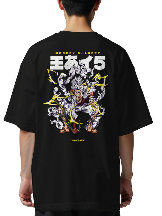 Oversized T-shirt One Piece Luffy Gear 5 Pop Cu...