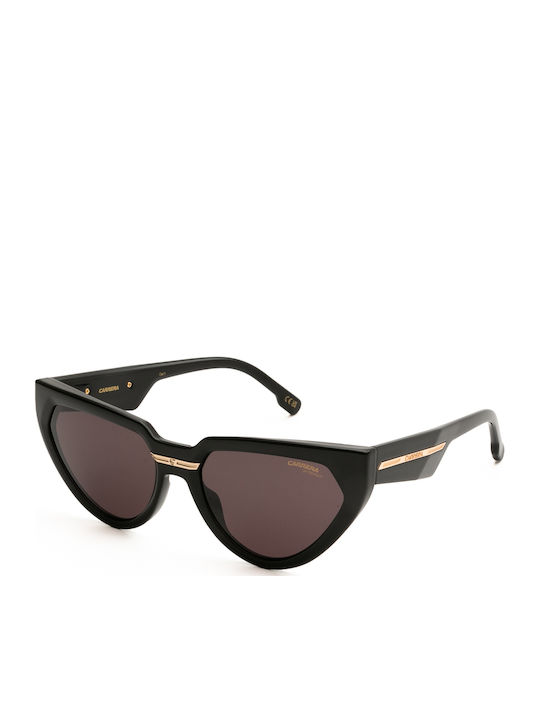 Carrera Women’s Sunglasses with Black Horn-Rimmed Frame and Grey Lens VICTORY C 20/S 807K2
