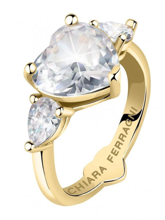 Chiara Ferragni Damen Ring mit Zirkonia Vergoldet