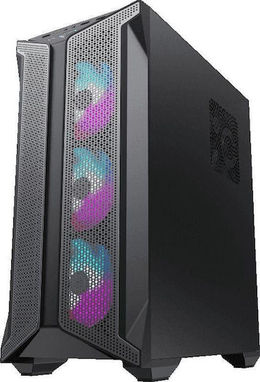 GameMax Brufen C1 Gaming Middle Tower Carcasă Calculator cu Fereastră Laterală și Iluminare ARGB Negru