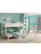 Kids Bed Bunk Single with Storage Space White for Mattress 90x200cm