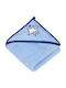 Akuku Baby Hooded Towel Bathrobe Blue 100x100cm