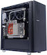 Segotep Fenix NF Gaming Midi-Turm Computergehäuse mit Seitenfenster Schwarz