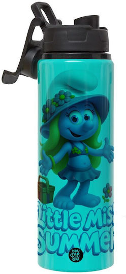 Koupakoupa The Smurfs Kids Water Bottle Aluminium with Screw-on Cap Non Spill 850ml