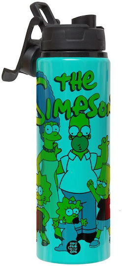 Koupakoupa The Simpsons Kids Water Bottle Aluminium with Screw-on Cap Non Spill 850ml